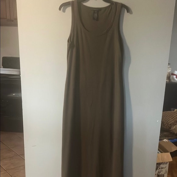Casual Green Maxi Sheath Dress with Scoop Neck - Picture 1 of 5
